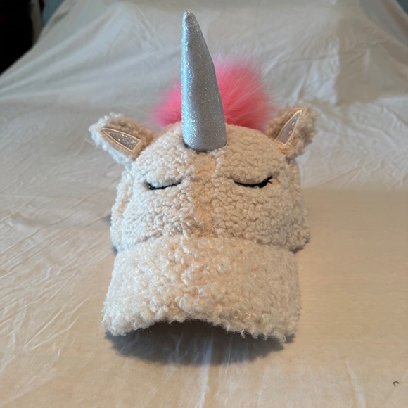 Unicorn Plush Cap with Silver Horn - Picture 1 of 8